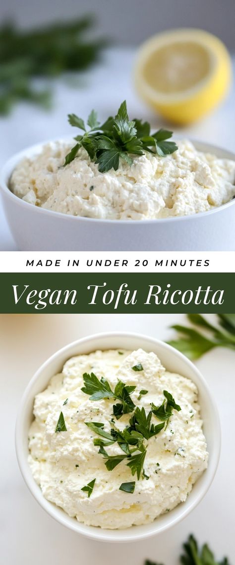 Image for Vegan Tofu Ricotta Tofu Ricotta Recipe Vegan, Tofu Ricotta Recipe, Tofu Ricotta, Tamale Recipe, Ricotta Recipes, Vegan Tofu, Tofu Recipes, A Dream Come True, Vegan Cheese