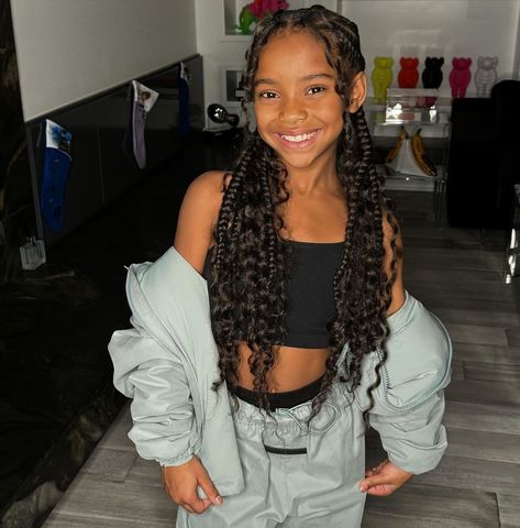 5th Grade Girl Hairstyles Black, Hairstyles For Black Teenage Girls Style, Hairstyles For 5th Grade, Kid Braid Styles Natural Hair Easy, Back To School Hairstyles Braids 5 Grade, Back To School Hairstyles For 4th Grade, Mixed Curly Hair Braid Styles Kids, Braids For Ten Year Olds, 6th Grade Hairstyles