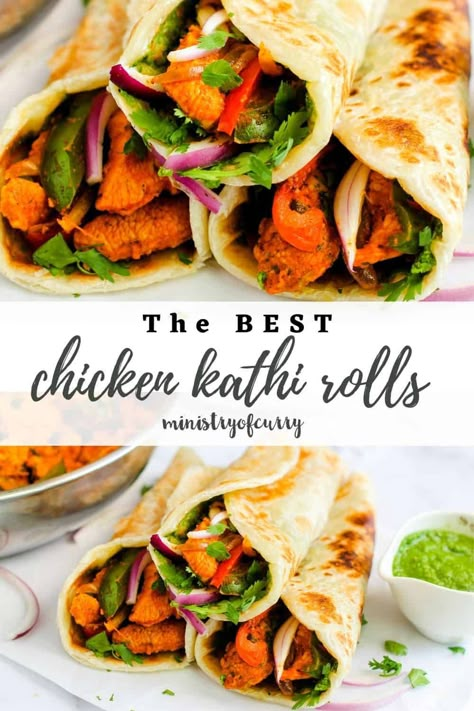 How To Make Chicken Roll, Chicken Kathi Roll Recipes, Easy Dishes To Make At Home, Chicken Roll Recipes Indian, Chicken Frankie Recipe, Chicken Rolls Recipes, Chicken Roll Recipes, Nonveg Snacks, Chicken Kathi Roll