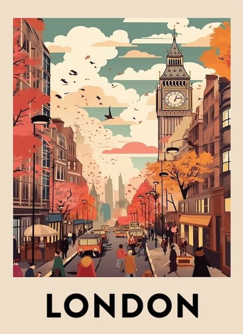 London Drawing, Travel Poster Design, Vintage Poster Design, Travel Globe, Retro Travel Poster, Tour Posters, National Park Posters, Travel Illustration, Cool Wallpapers Art