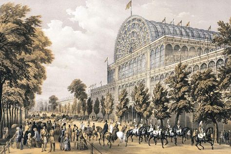 Lithograph by T Picken after an original painting by Phillip Brannan of Crystal Palace Chester Cathedral, Palace London, Victorian London, Old London, Prop Design, World's Fair, Crystal Palace, Hyde Park, Victorian Era