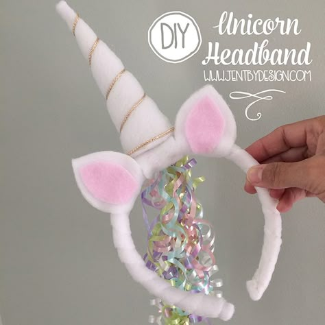 DIY Unicorn Headband Tutorial Diy Unicorn Headband, Diy Unicorn Party, Headband Diy, Rainbow Unicorn Party, Diy Unicorn, Headband Tutorial, Unicorn Crafts, Unicorn Costume, Unicorn Headband