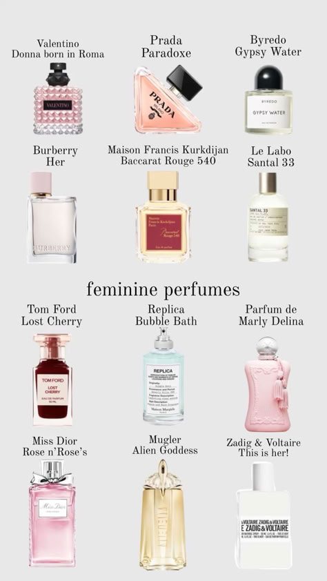 feminine purfumes Fragrances Perfume Woman, Perfume Collection Fragrance, Perfumes For Women, Smelling Good, Perfume Scents, Perfume Lover, Smell Goods, Body Skin Care Routine, Perfume Collection