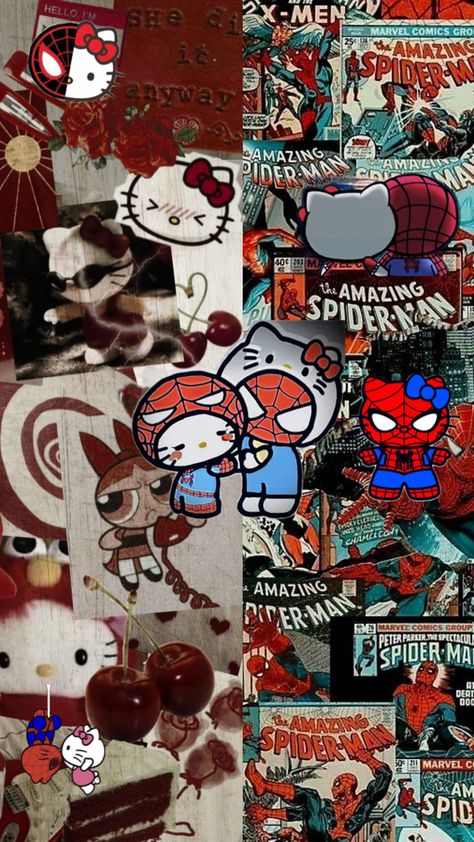 Hello Kitty And Spiderman, Hello Kitty Lego, Pink Hello Kitty Wallpaper Iphone, Spiderman Christmas, Iphone Wallpaper Violet, Hello Kitty Wallpaper Hd, Pink Wallpaper Hello Kitty, Cute Backgrounds For Iphone, Halloween Wallpaper Iphone Backgrounds