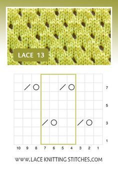 Knitting Lace Patterns Free Charts, Lace Knitting Chart, Lace Knitting Stitches Free, Lace Knitting Stitches Patterns, Lace Stitches Knitting, Lace Knitting Patterns Free Stitches, Easy Lace Knitting Patterns, Knitting Lace Patterns, Lace Knit Stitches