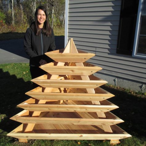 Infinite Cedar Plant Pyramid 7 Level Cedar Planter - A new concept in gardening, the Infinite Cedar Plant Pyramid 7 Level Cedar Planter lets you grow an entire garden in a small space. Able to hold u... Garden Pyramid, Decor Business Ideas, Home Decor Business Ideas, Pyramid Planter, Cedar Plant, Home Decor Business, Veggies And Fruits, Raised Planter Boxes, Garden Boxes Raised