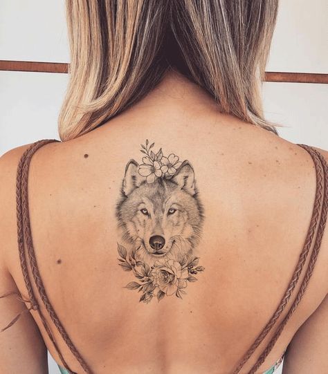 Wolf Tattoo Meaning, Husky Tattoo, Wolf Tattoos For Women, Wolf Tattoo Back, Infected Tattoo, Small Wolf Tattoo, Tattoo Temporary, Tattoo Back, Wolf Tattoo Design