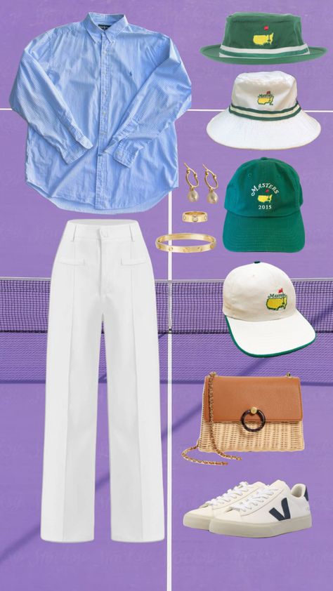 Inspired by watching Wimbledon & what I would wear #preppy #outfitinspo #beauty #vibes #wallpaper #outfit #inspo #wimbeldon #tennis #preppyfit #veja Watching Tennis Outfit Style, Watching Tennis Outfit, Tennis Watching Outfit, Tennis Match Outfit Spectator, Wimbledon Fashion Spectators, Wimbledon Outfit Women, Wimbledon Outfits, Wimbledon Outfit, Wimbledon 2024