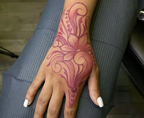 Mandala Hand Tattoos, Purple Tattoos, Henna Style Tattoos, Cross Tattoos For Women, Hand Tattoos For Girls, Cute Hand Tattoos, Pretty Hand Tattoos, Henna Tattoo Hand, Tattoos For Black Skin