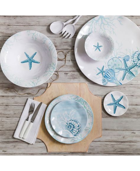 Coastal Dinnerware, Dinnerware Set Modern, Kitchen Tableware, Mimosa Recipe, Melamine Dinnerware Sets, Casual Dinnerware, Shabby Chic Living, Stoneware Dinnerware Sets, Melamine Dinnerware