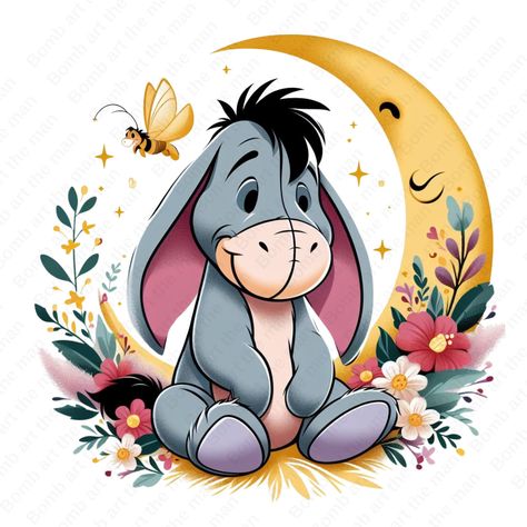 Eeyore Images, Cute Eeyore, Eeyore Tattoo, Pooh Drawing, Winnie The Pooh Png, Eeyore Quotes, Eeyore Pictures, Pooh Characters, Winnie The Pooh Drawing