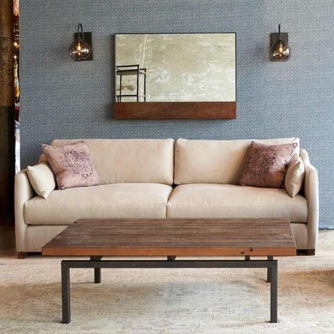 Dexter Loveseat - Urban Natural Home Furnishings.  Sofa, Cisco Brothers Cisco Brothers Furniture, Natural Building Materials, Organic Furniture, Natural Homes, Building Furniture, Natural Building, Small Bathrooms, Goose Feathers, Small Sofa