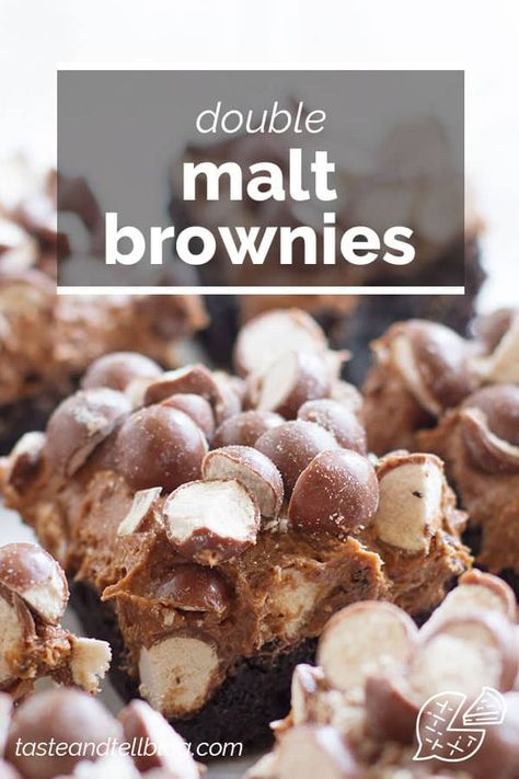 Malted Milk Desserts, Malted Milk Balls, Great Dinner Ideas, Milk Dessert, Chocolate Malt, Malted Milk, Chocolate Brownies, Brownie Recipes, Brownies