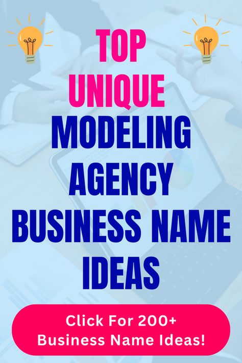 Looking for unique Modeling Agency business name ideas? Check out our list of top unique, funny, cute and catchy Modeling Agency business names in our blog post! Ideas Name, Name Idea, Unique Business Names, Business Name Ideas, Facebook Pixel, Linkedin Marketing, Twitter Marketing, Name Ideas, Facebook Business