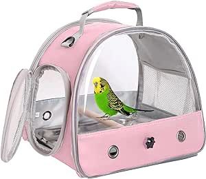 Bird Travel Carrier, Cage Bag, Bird Carrier, Parakeet Bird, Bird Parrot, Pet Backpack, Travel Carrier, Travel Box, Clear Window