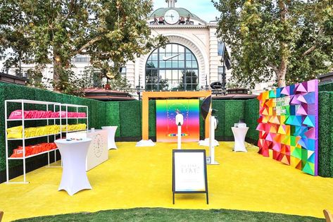 Pride Photo Booth & Gifting Suite - Red Carpet Systems Pride Backdrop, Pride Photo Booth, Pride Bingo, Rainbow Backdrop, Pride Day, White Bar, Photo Booth Backdrop, The Grove, Pride Month