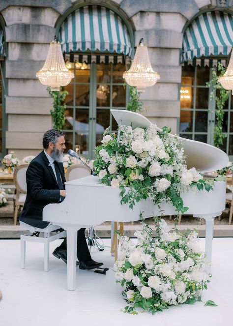 Glamorous blush wedding with outdoor chandeliers in Washington, DC Outdoor Chandelier Wedding, Upscale Wedding Decor, Princess Wedding Theme, Piano Wedding, Royal Wedding Themes, Wedding Ceremony Setup, Exotic Wedding, Disney Wedding Theme, Dream Wedding Decorations