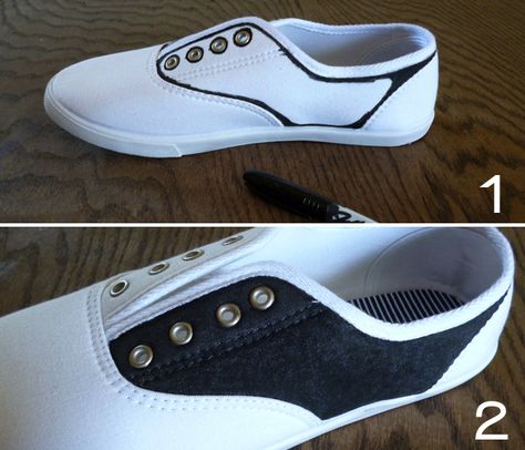 - Dream a Little Bigger Craft Blog - Shoesday Tuesday - $5 Faux Saddle Shoes Tutorial! Disfraz Rock And Roll, Sock Hop Outfits, 50s Dance, 50s Sock Hop, Grease Party, Shoes Tutorial, Sock Hop Party, 50s Costume, Sharpie Crafts