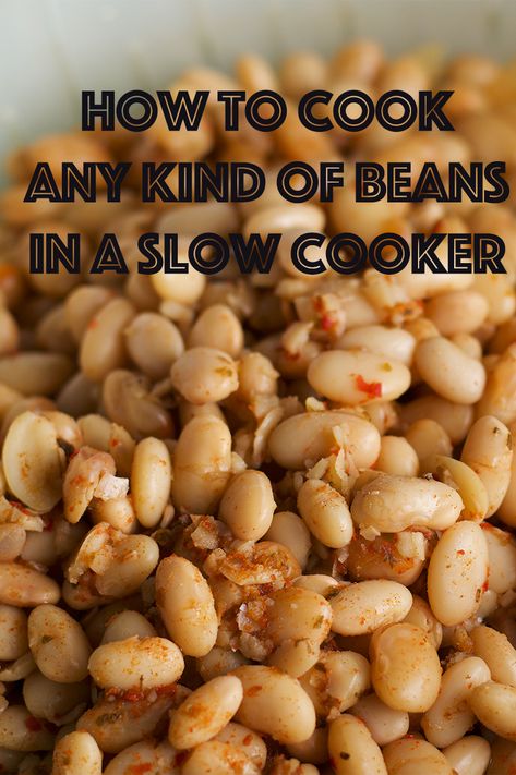 Cooking dried beans in a slow cooker is so easy and the beans taste so much better than canned beans. #beans #slowcooker | alittleandalot.com Bean Soup From Dried Beans, Slow Cooker Beans Recipe, Slow Cooker Bean Recipes, Dried Bean Recipes, Soybean Recipes, Beans Recipe Crockpot, Dry Beans Recipe, Cooking Beans, Pinto Bean Soup