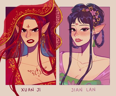 Tgcf Xuan Ji Tgcf, Jian Lan, Tgcf Oc, Xuan Ji, Avatar Azula, Zelda Tattoo, Princess Drawings, Heaven's Official Blessing, Funny Reaction Pictures