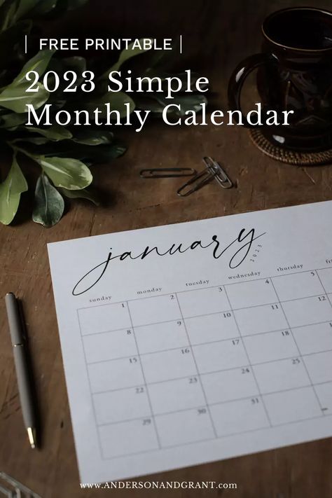 Blank January calendar on wood desk Free Printable Calendar Pages 2023, 2023 Blank Calendar Printable, 2023 Monthly Calendar Printable Free Horizontal, 2023 Calendar Printable Free Monthly Landscape, 12 Month Calendar Free Printable 2023, Free Printable Monthly Calendars 2023, Printable Calendar 2024, Homeschooling Organization, Free Printable Calender