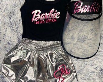 Barbie Birthday Outfit Kids, Barbie Birthday Outfit, Limited Edition Barbie, Skirt 2 Piece Set, Barbie Party Decorations, Pink Leotard, Barbie Theme Party, Barbie Sets, Barbie Birthday Party