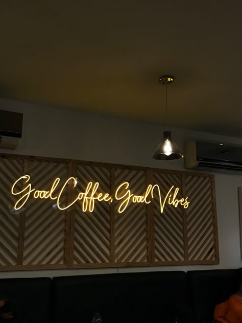 Neon Signs For Coffee Shop, Coffee Shop Neon Sign, Neon Coffee Shop, Coffee Neon Sign, Coffee Kiosk, Coffee Shop Lighting, Coffee Shop Signs, Tea Quotes, Cafe Wall