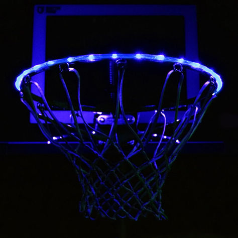 Light Up Volleyball, Led Basketball Court, Basketball Neon Sign, Night Basketball, Basketball Led Light, Gold Basketball Hoop, Basketball Rim, Hoop Light, Mini Led Lights