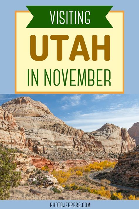 Park City Utah In November, Things To Do In Utah Fall, Utah In October, Utah In November, Places To Visit In Utah, November Weather, Springdale Utah, Escalante Utah, Vernal Utah