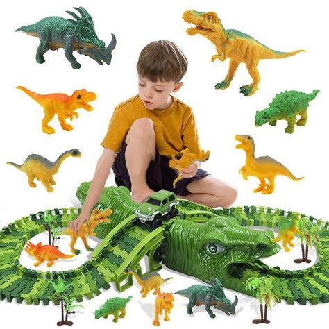 Dinosaur Electric Rail Car Track Racing: Thrilling Race Tracker with 153pcs www.kidzens.com Cash on delivery #toys #kids #RaceTrackerToys #RaceToys WhatsApp +971506551862 Sales@kidzens.com Diy Dinosaur, Dinosaur Tracks, Cool Dinosaurs, Racing Track, Track Toy, Track Racing, Dinosaurs Figures, Rail Car, Kids Imagination