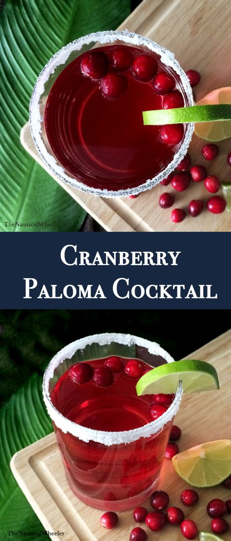 Cranberry Paloma Cocktail Recipe Cranberry Paloma Cocktail, Christmas Paloma, Cranberry Paloma, Paloma Drink, Paloma Cocktail, Christmas Drinks, Adult Beverages, Cocktail Recipe, Adult Drinks