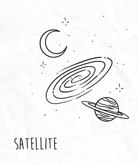 Aesthetic Space Doodles, Milky Way Drawing Simple, Constalation Stars Drawing, Alien Doodle Simple, Galaxy Drawing Easy, Astronomy Doodles, Cute Space Doodles, Saturn Doodle, Milky Way Drawing