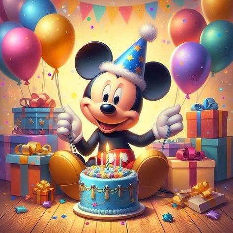 Mickey Mouse Birthday Wallpaper, Mickey Mouse Birthday Images, Mickey Happy Birthday, Mickey Mouse Happy Birthday, Happy Birthday Mickey Mouse, Mickey Mouse Background, Birthday Backgrounds, Mickey Mouse Illustration, Hama Mini