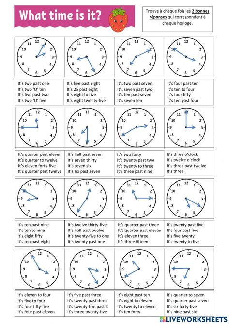 Time Learning For Kids, Whats The Time Worksheet, Tell The Time Worksheets, Learning To Tell Time For Kids, Time Telling Activities, Tell Time Worksheet, Time Worksheet For Class 4, What Time Is It Worksheet For Kids, Telling The Time Activities