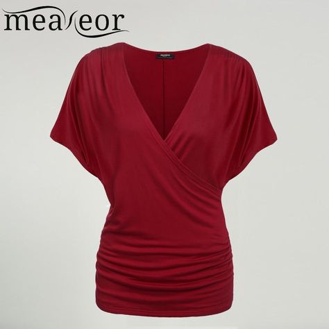 NewLook Batwing Sleeve, Broadcloth, Casual, Casual Women short sleeve tshirt, Mea004653, NONE, Rayon, REGULAR, Short, Solid, Spandex, SXL, Tees, Tops, VNeck, Women, Women Autumn Tshirt, Women deep VNeck tshirts Summer Fashion Women Crossover Deep VNeck TShirts Batwing Sleeve Front Fold Tshirt Drape Top Summer Fashion Women, Drape Top, Crossover Top, Autumn T Shirts, Draped Top, 2017 Summer, Batwing Sleeve, Women's Summer Fashion, Women Tops