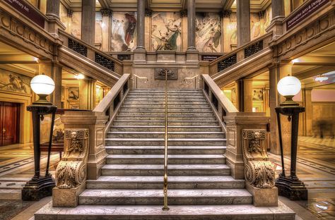 Carnegie Museum of Art Stairway | by Scott Andrew Smith Museum Staircase, Insta Video Ideas, Aesthetic Location, Grand Staircases, Things To Do In Pittsburgh, Pittsburgh Art, Museum Photos, Andrew Smith, Here We Go Steelers