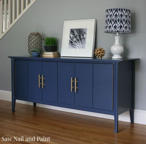 indigo blue buffet 4 Mid Century Buffet, Indigo Batik, Decorating Advice, Blue Furniture, Cool Ideas, Paint Furniture, Redo Furniture, Refinishing Furniture, Furniture Projects