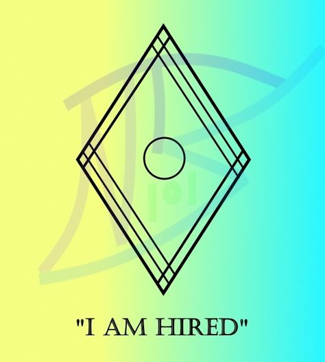 Sigils By Strange — “I Am Hired” Burn this sigil and sprinkle the... Protection Sigils, Moon Gemini, Libra Sun, Enneagram 2, Leo Moon, Magick Symbols, Sigil Tattoo, Gemini Rising, Occult Symbols