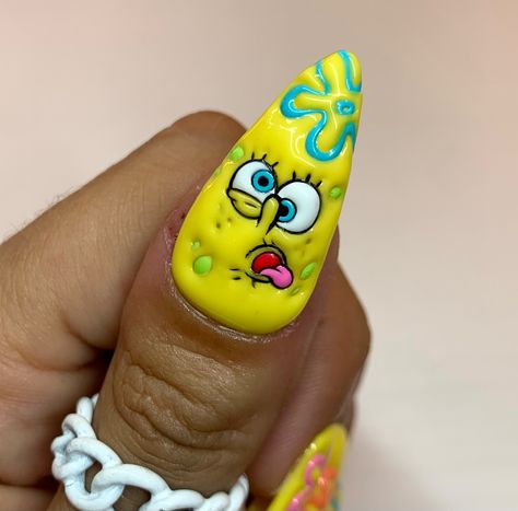 NAILZBYDEV.com | 🧽🩵💦PUFFY SpongeBob Nails!!😱✨ How CUTE are these nautical nails by our talented affiliate artist ✨ @gr0ovynails ✨?!⁣ ⁣ 💦🌈Hop on this puffy… | Instagram Spongebob Nails, Nautical Nails, Nautical, Nails, Instagram