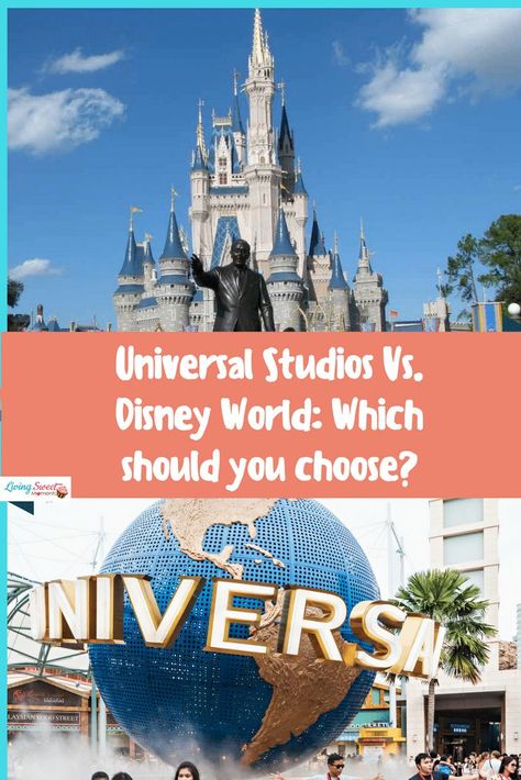 Universal Studios Vs. Disney World: Which should you choose? - Many factors should be taken in account when comparing the top 2 theme parks in Orlando, Florida. Wait times, costs and rides. Disney Vs Universal Studios, Universal Studios Orlando Trip, Universal Hollywood, Orlando Trip, Budget Living, Harry Potter Universal Studios, Orlando Theme Parks, Orlando Parks, Orlando Travel