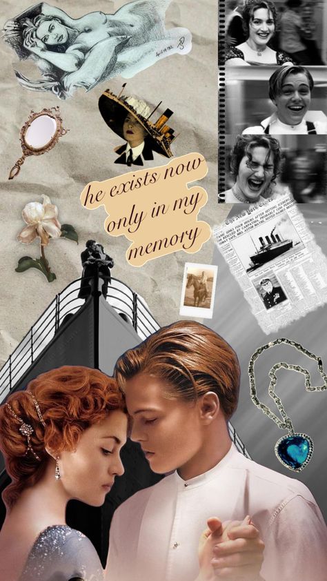 Titanic Collage, L Wallpaper Letter Aesthetic, Black 90s Movies Aesthetic, Titanic Wallpaper, Preppy Backgrounds, Letter Aesthetic, Titanic Photos, Wallpaper Letter, Movie Collage