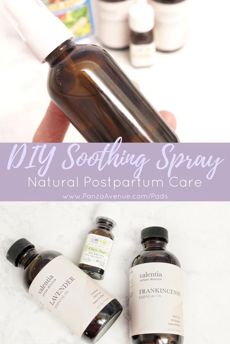 Perineal Spray Recipe, Padsicles Diy, Homemade Lifestyle, Diy Postpartum, Essential Oil Spray Recipes, Postpartum Healing, Postpartum Care Kit, Clary Sage Oil, Homemade Lotion