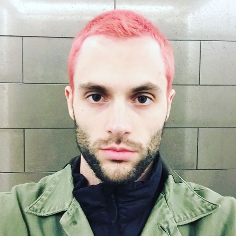 best of penn badgley on Twitter: "penn with his pink buzzcut… " Pink Buzzcut, Penn Badgley, Artsy Photos, Rick Grimes, Tom Hardy, Gossip Girl, Future Husband, Pink Hair, A Man