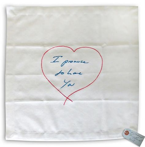 Tracey Emin Art, Tracey Emin, Embroidered Handkerchief, Embroidered Napkins, New Thought, Selling Artwork, Monoprint, Artist Websites, British Artist