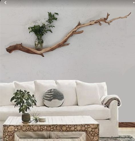 Drift Wood Wall Art Bedroom, Wood Knot Art, Driftwood Art Ideas, Drift Wood Wall Art, Driftwood Painting, Driftwood Wall Decor, Drift Wood Art, Michigan Crafts, Driftwood Creations