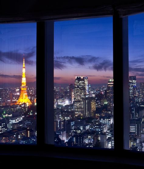 Hotels In Tokyo, Luxury Hotel Design, Tokyo Hotels, Tokyo Tower, Sunset View, Landscape Photography Nature, Design Hotel, Park Hotel, Window View