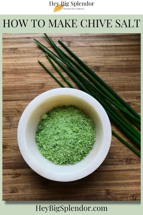 Chive Flowers Recipe, Chive Recipes, Infused Salt Recipes, Chive Flowers, Food Preservation And Storage, Herb Salt, Farm To Table Restaurant, Chives Recipe, Herb Blends