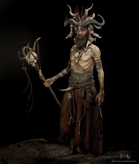 ArtStation - Norse Shaman Shaman Character, Norse Shaman, Create A Character, Male Witch, Nordic Vikings, Pagan Art, New Gods, Student Project, Computer Graphics