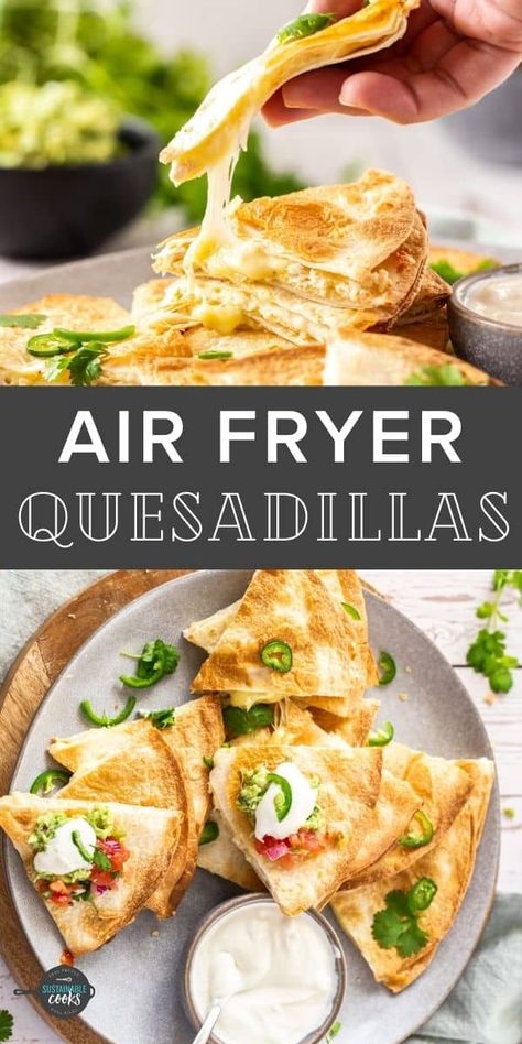 Air Fryer Chicken Quesadilla, Air Fryer Mexican Recipes, Air Fryer Quesadilla, My Air Fryer Kitchen, Best Chicken Shawarma, Airfryer Dinner, Cheap Air Fryer, Airfryer Recipe, New Air Fryer Recipes