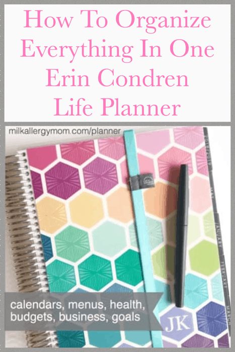 Milk Allergy Mom, Planer Organisation, Organize Everything, Milk Allergy, Erin Hanson, Erin Condren Planner, Hourly Planner, School Planner, Best Planners